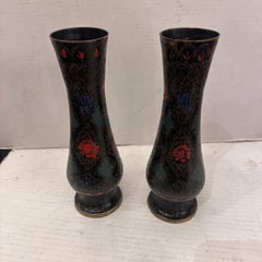 Pair of Brass Vases