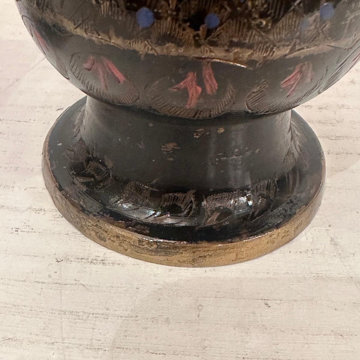 Mid-20th Century Pair of Brass Vases For Sale