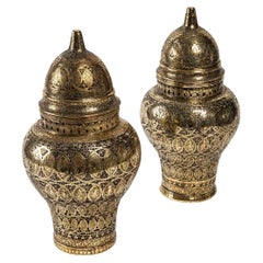 Pair of Brass Vases, Persia, 19th century