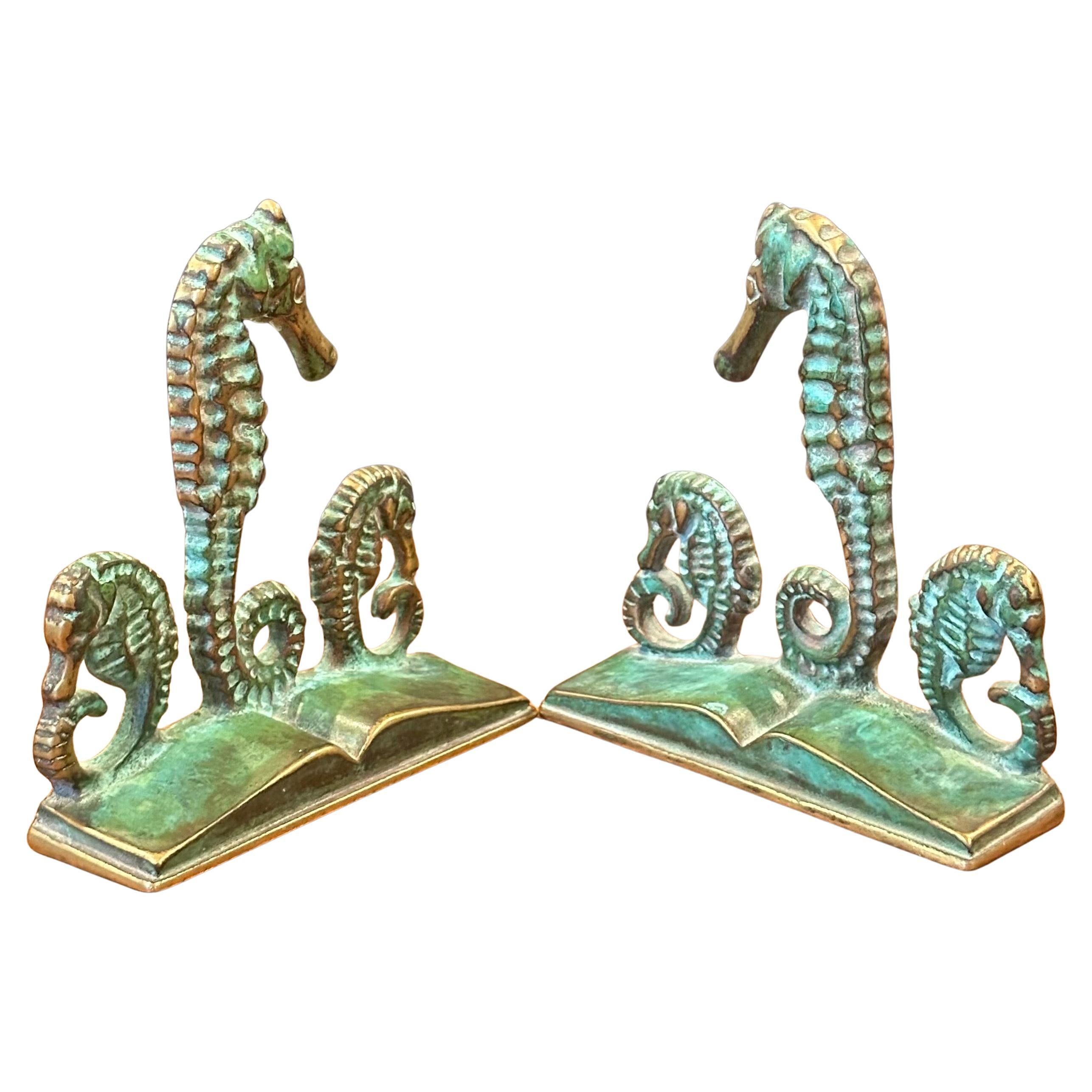 American Pair of Brass Verdigris Patina 