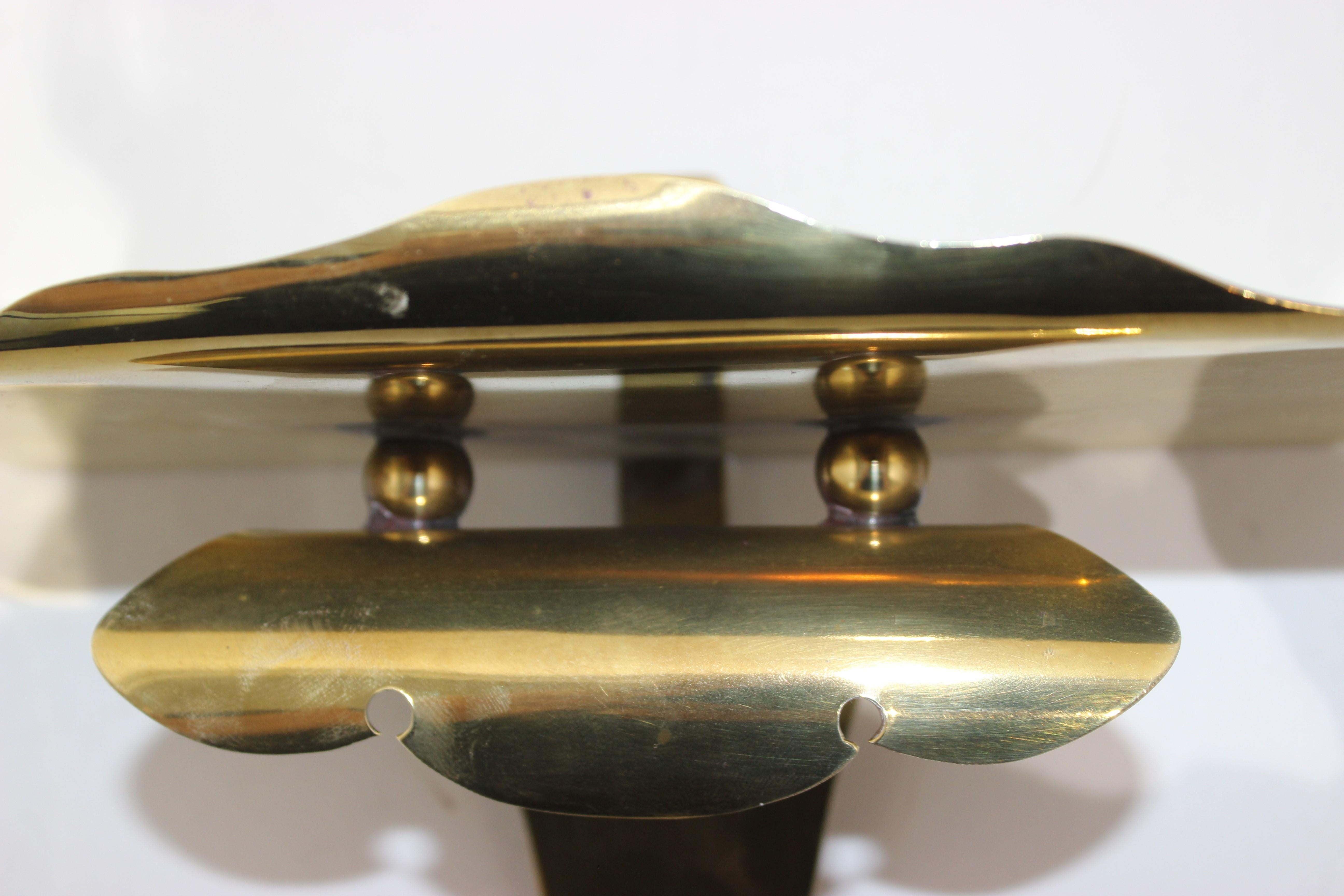 Pair of Brass Wall Brackets 8