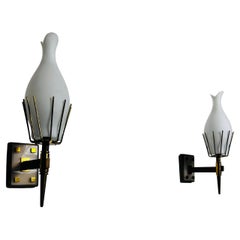 Pair of Brass Wall Lamps attr. to Arredoluce, Italy, 1960s