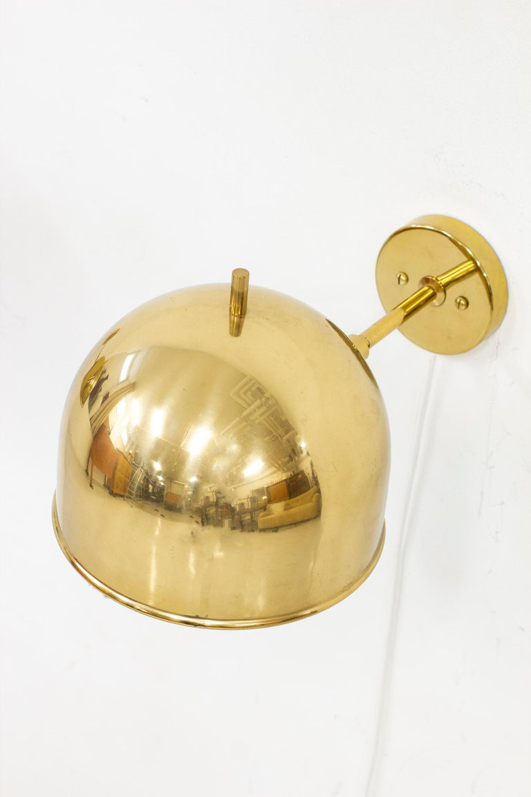 Mid-20th Century Pair of Brass wall Lamps 