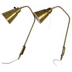 Alf Svensson for Bergboms, pair of Wall lamps, Sweden, 1950s