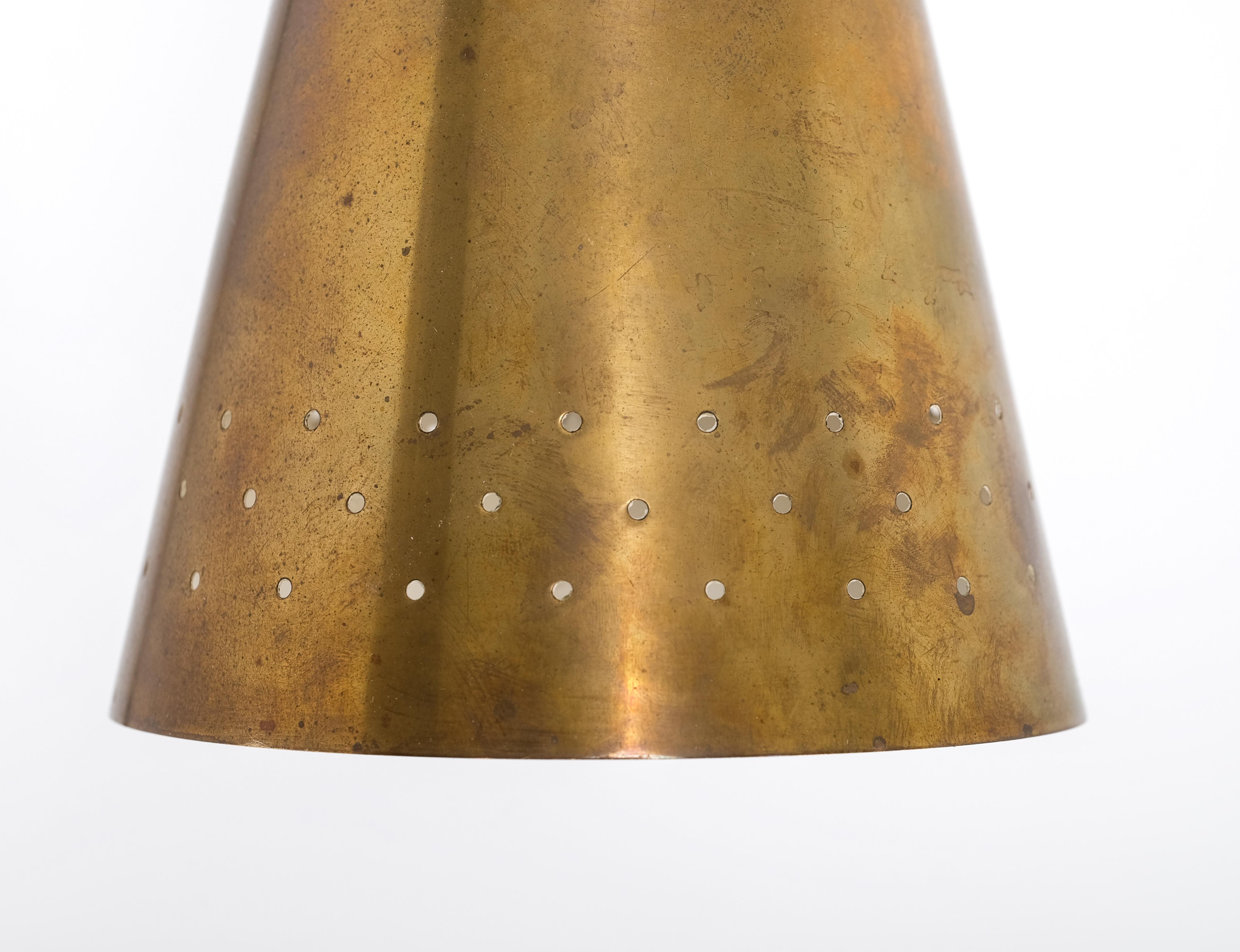 Pair of Brass Wall Lamps by Alf Svensson, Sweden, 1950s For Sale 1