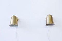 Pair of Brass Wall Lamps by Boréns, Sweden, 1960s