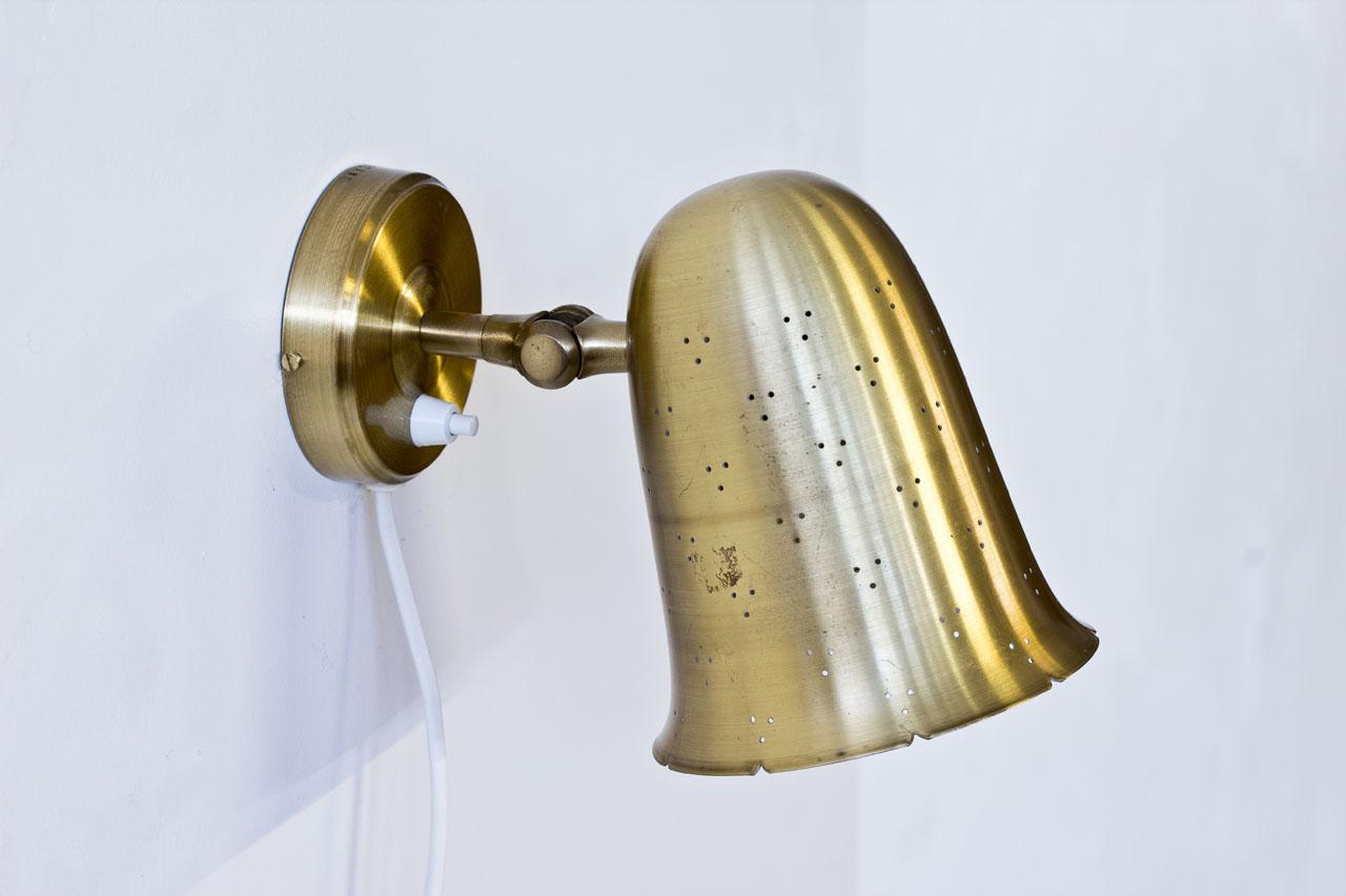 Pair of Brass Wall Lamps by Boréns, Sweden, 1960s In Good Condition In Stockholm, SE