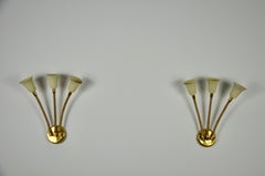 Paar Wandleuchten aus Messing von Oscar Torlasco, Italien, 1960er Jahre