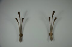 Paire de lampes murales en laiton Oscar Torlasco, Italie, années 1960