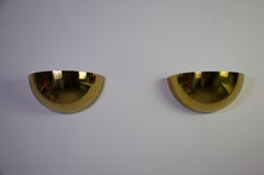 Paire de lampes murales en laiton de Stilnovo, Italie, années 1980
