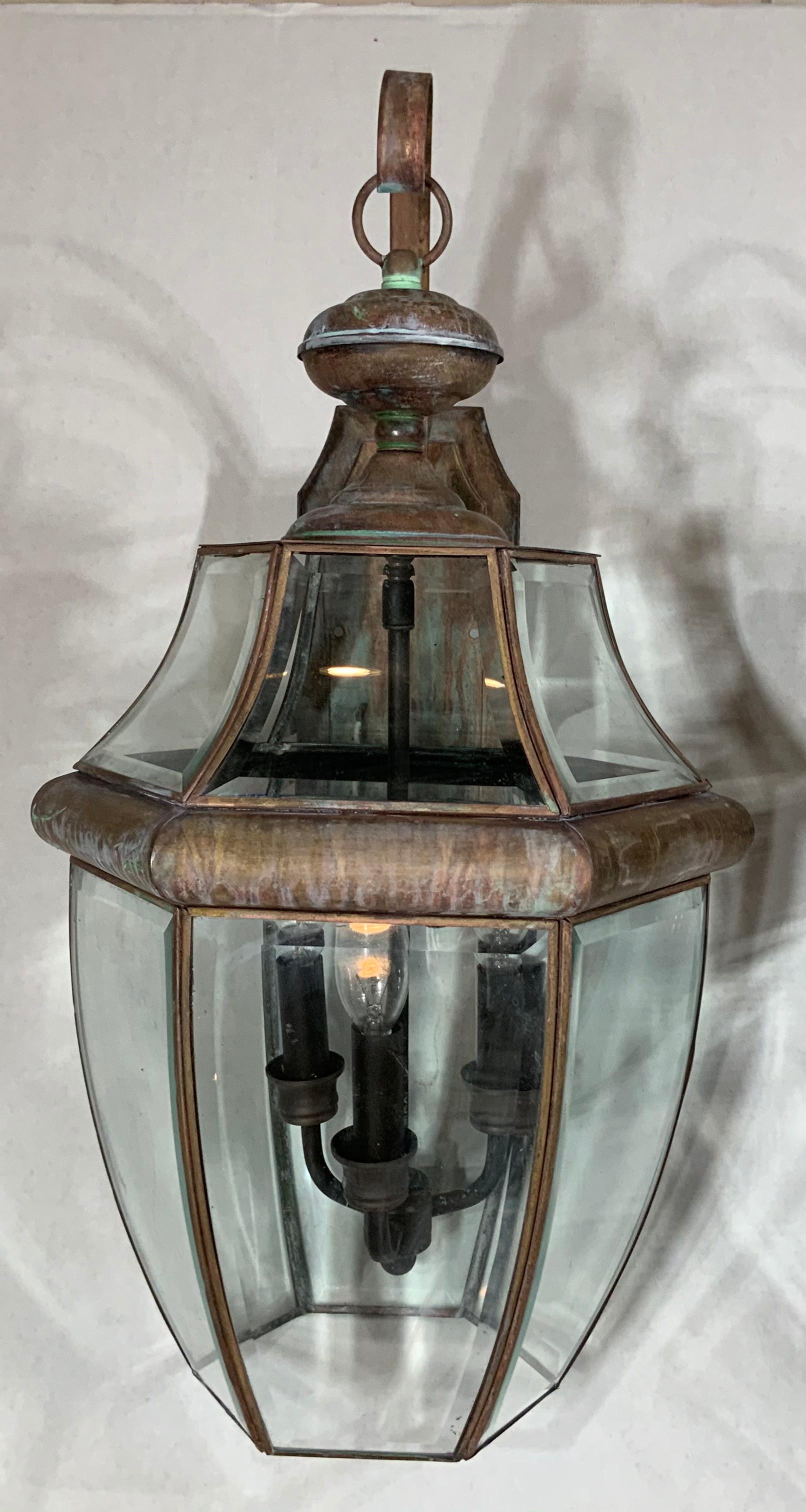 Pair of Brass Wall Lantern 2