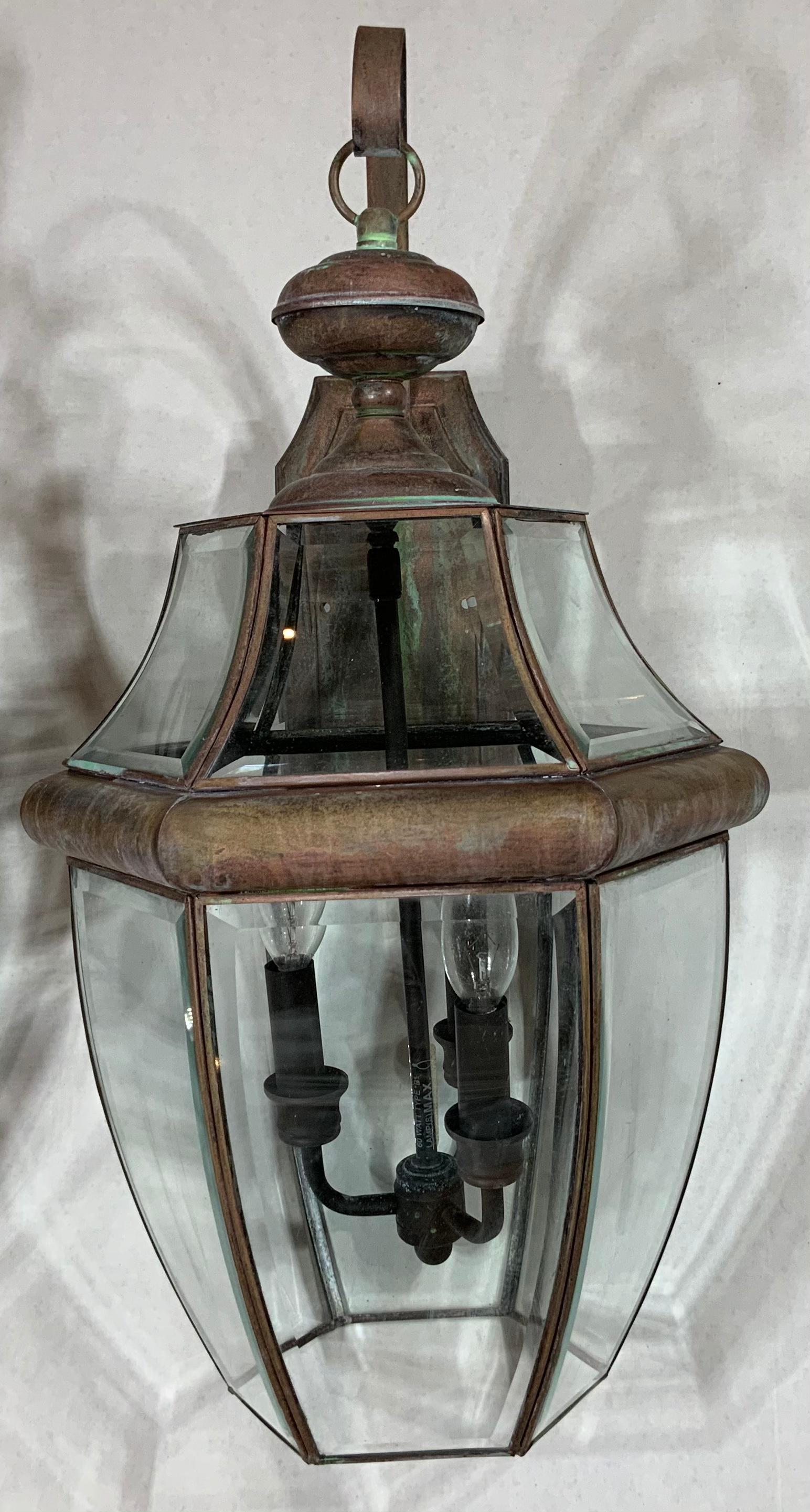 Pair of Brass Wall Lantern 3