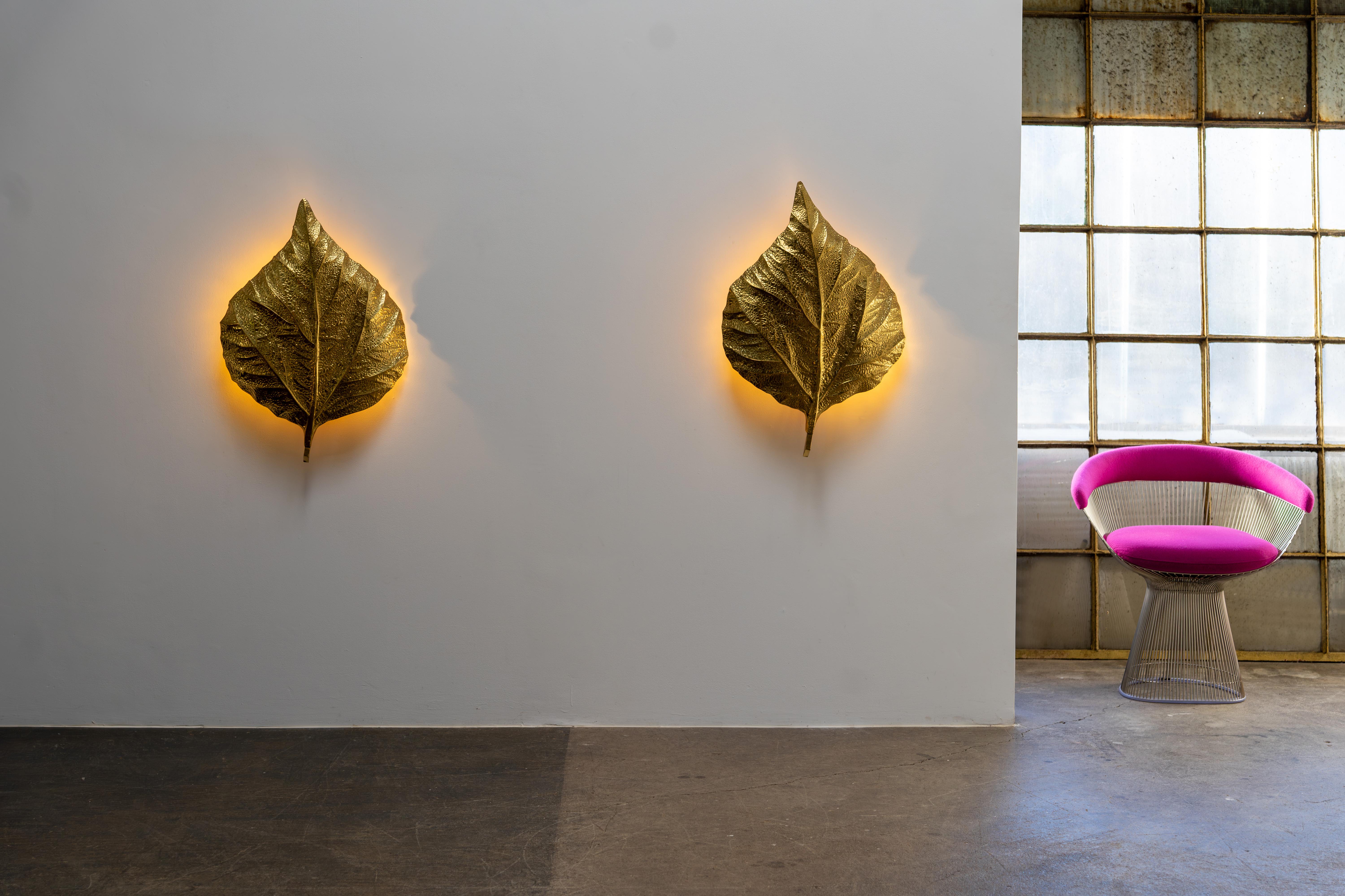 Pair of Brass Wall Lights or Sconces by Tommaso Barbi, G&G, Italy 1970s For Sale 4