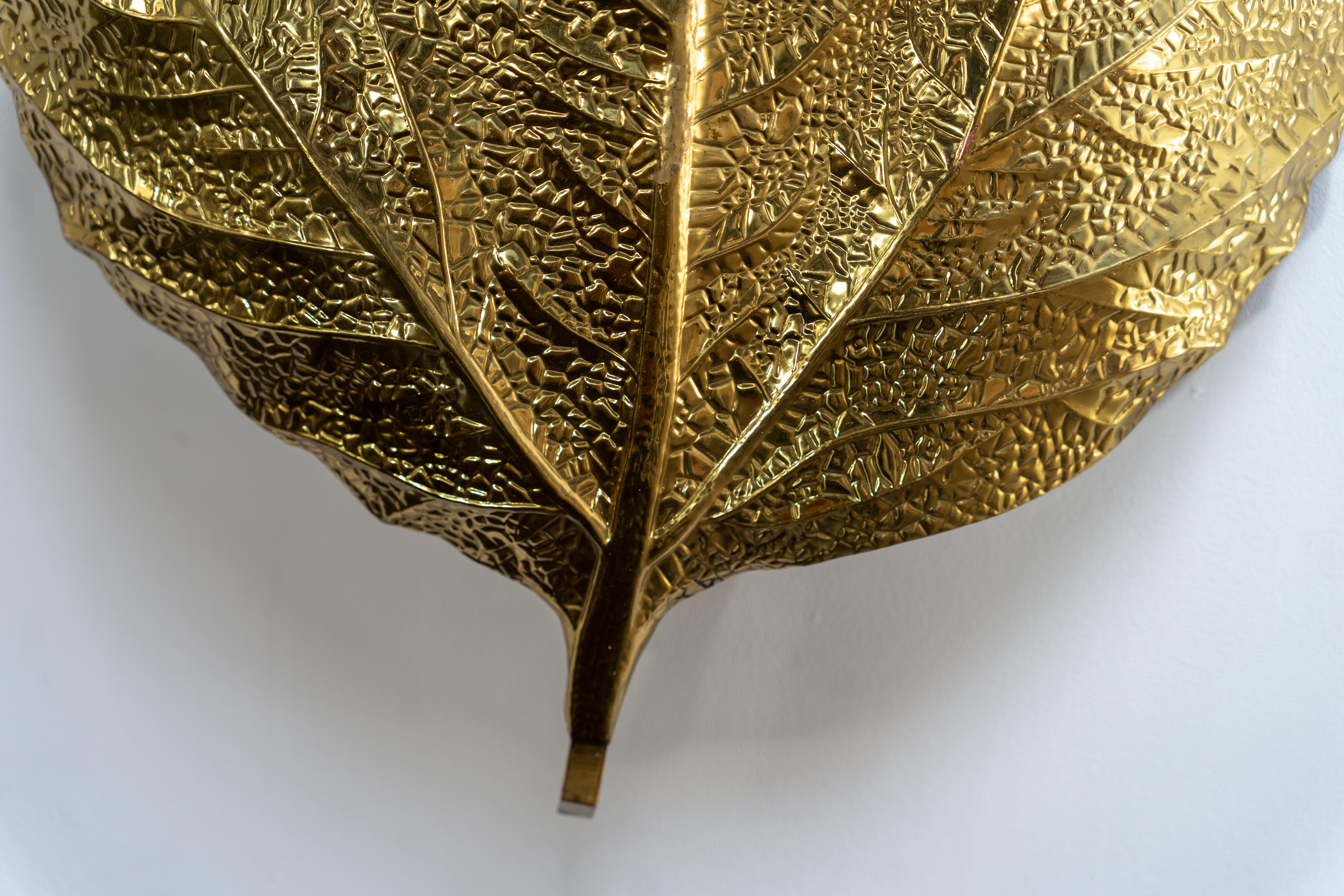 Pair of Brass Wall Lights or Sconces by Tommaso Barbi, G&G, Italy 1970s For Sale 2