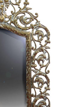 Pair of 19th Century Brass Girandole Wall Mirrors