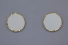 Ein Paar Wandspiegel aus Messing von Nils Troed für Glasmäster Markaryd, Schweden, 1960er Jahre