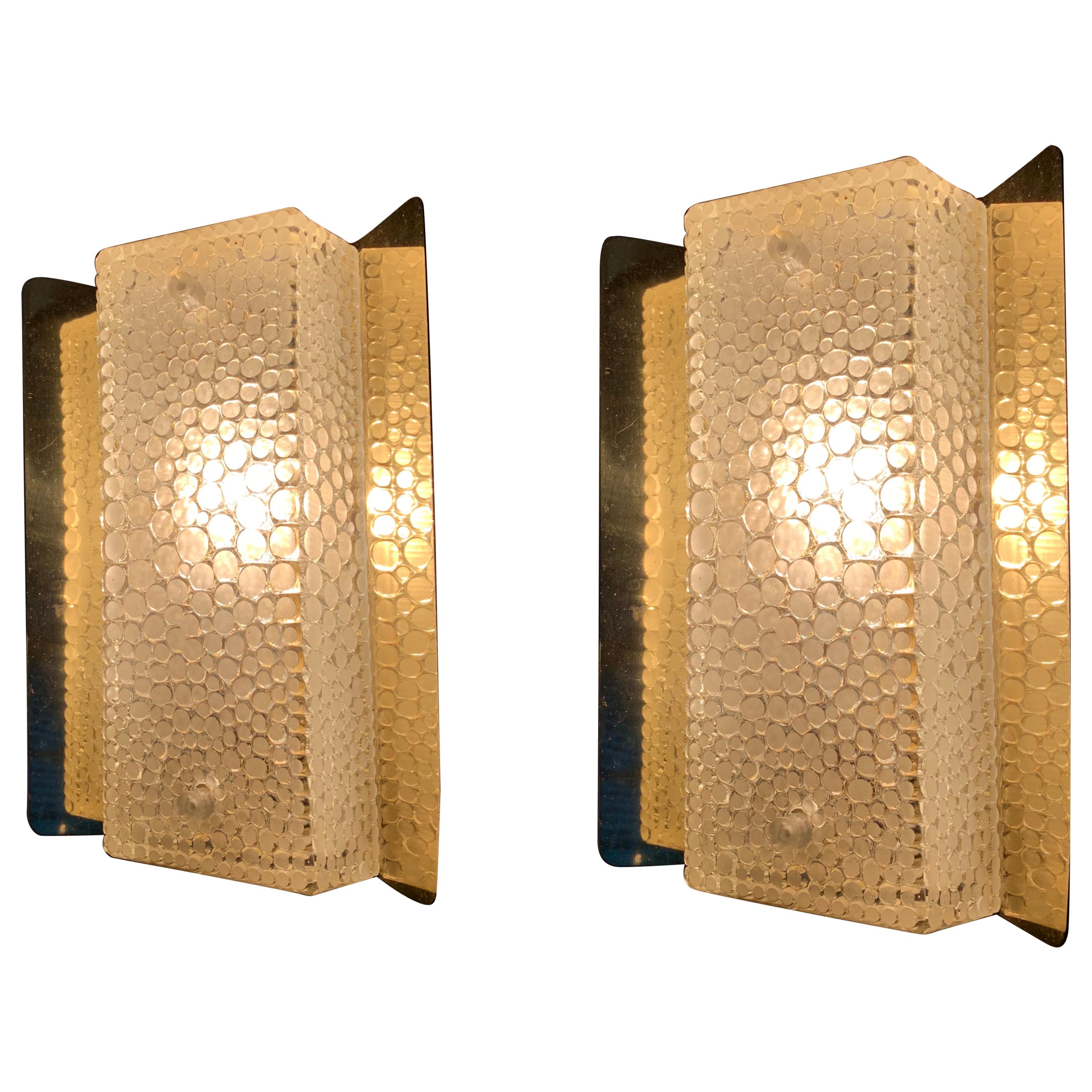 Pair of Brass Wall Sconces by Falkenderg, Sweden