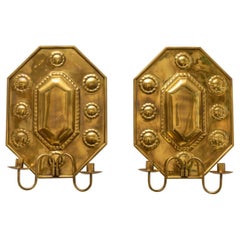 Pair of Brass Wall Sconces