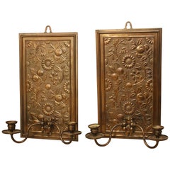 Pair of Brass Wall Sconces in the Manner of Thomas Jeckyll, circa 1880