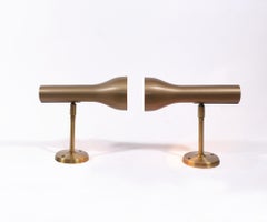 Pair of Brass Wall Spots by Lad Team for Swiss Lamps International, Zürich 1960s
