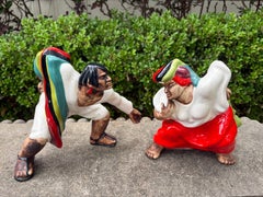 Pair Of Brayton Laguna Glazed Pottery Figures