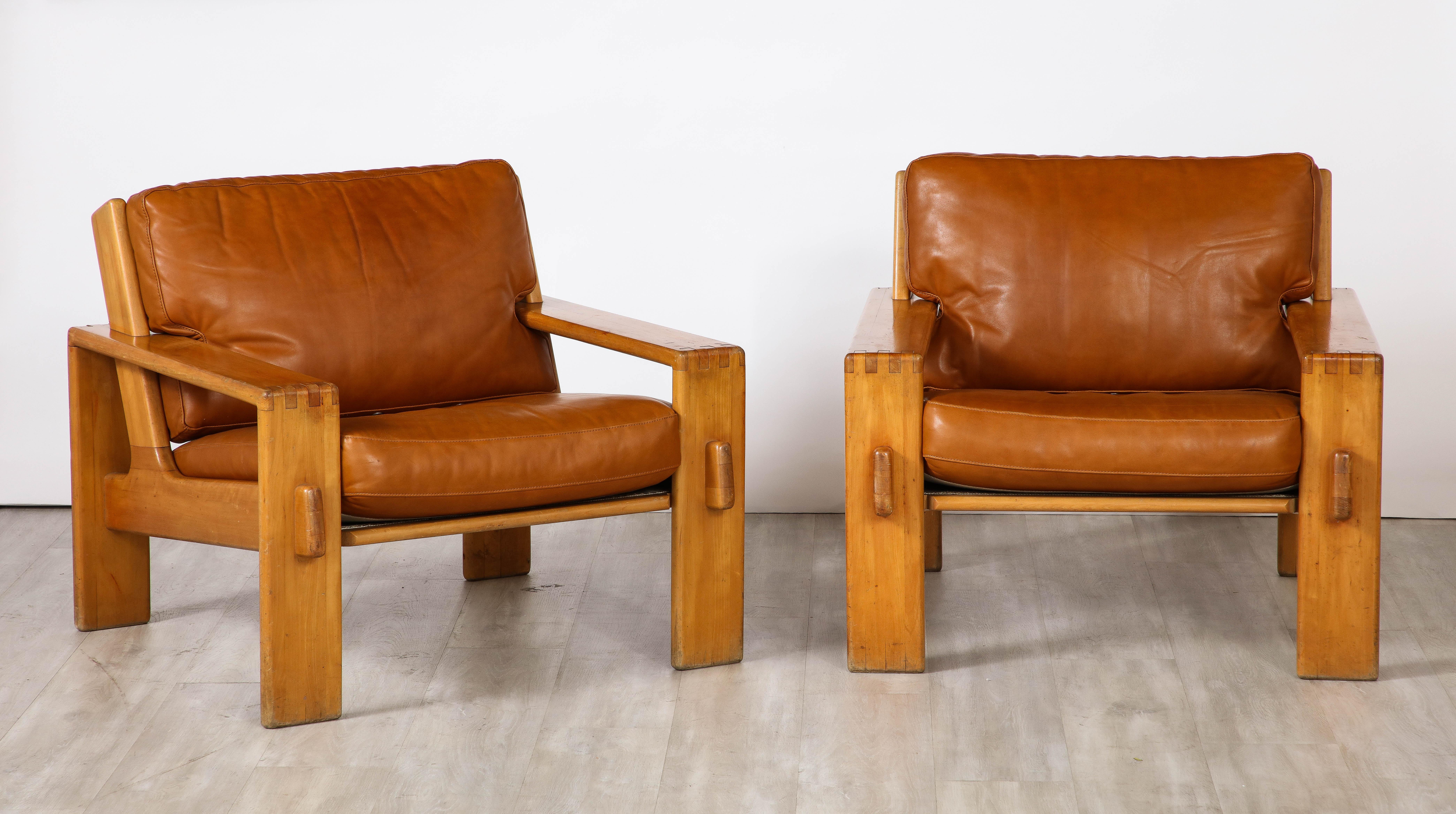 Mid-Century Modern 'Bonanza’ Pair of Lounge Chairs,  by Esko Pajamies for Asko, Finland, 1960's
