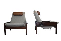 Paire de chaises brésiliennes "Gio" en jacaranda Sergio Rodrigues des années 1960