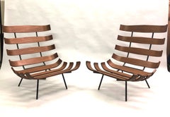 Paire de chaises longues brésiliennes " Costela " par Carlo Hauner & Martin Eisler:: 1954