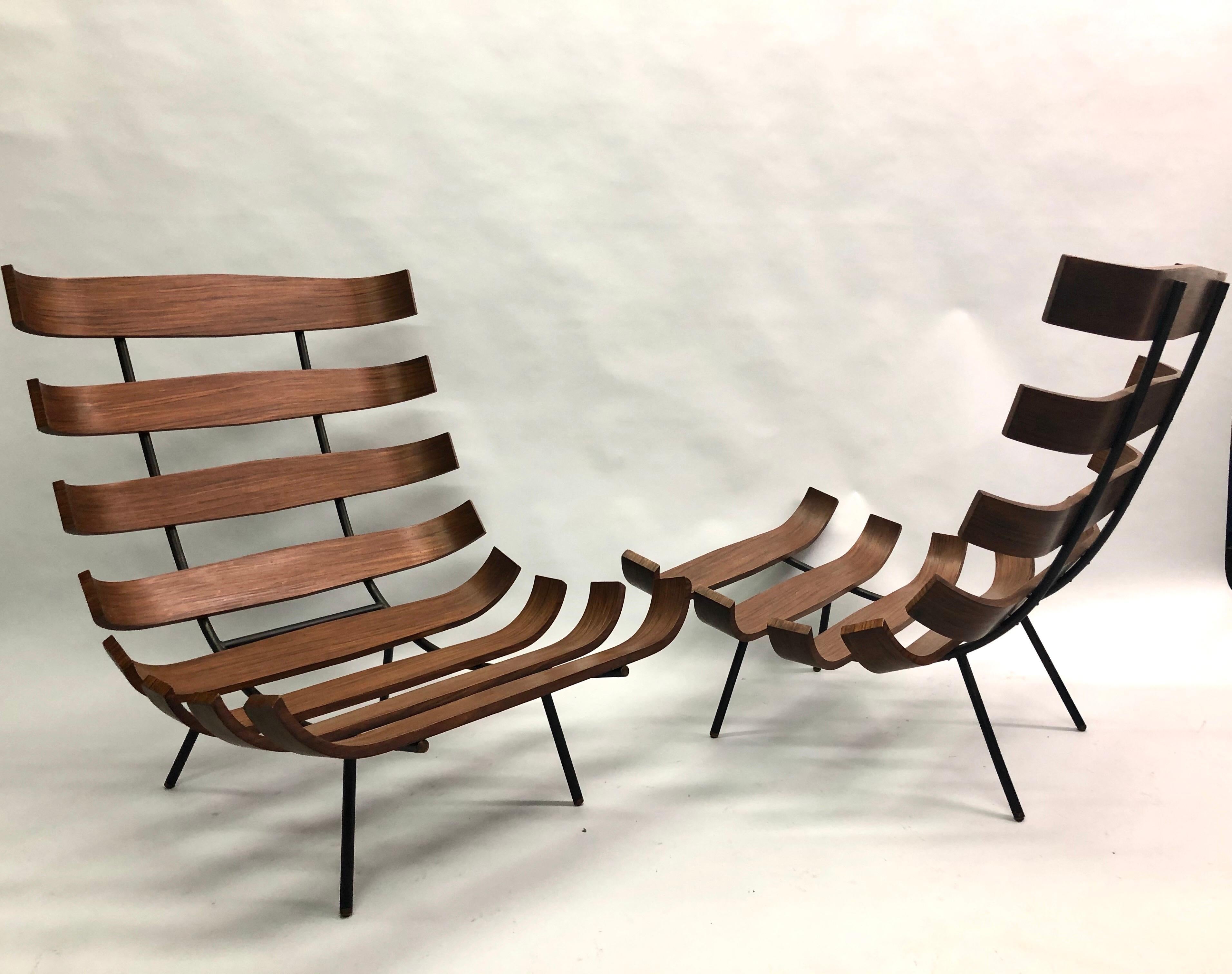 Pair of Brazilian 'Costela' Lounge Chairs by Carlo Hauner & Martin Eisler, 1954 In Good Condition In New York, NY
