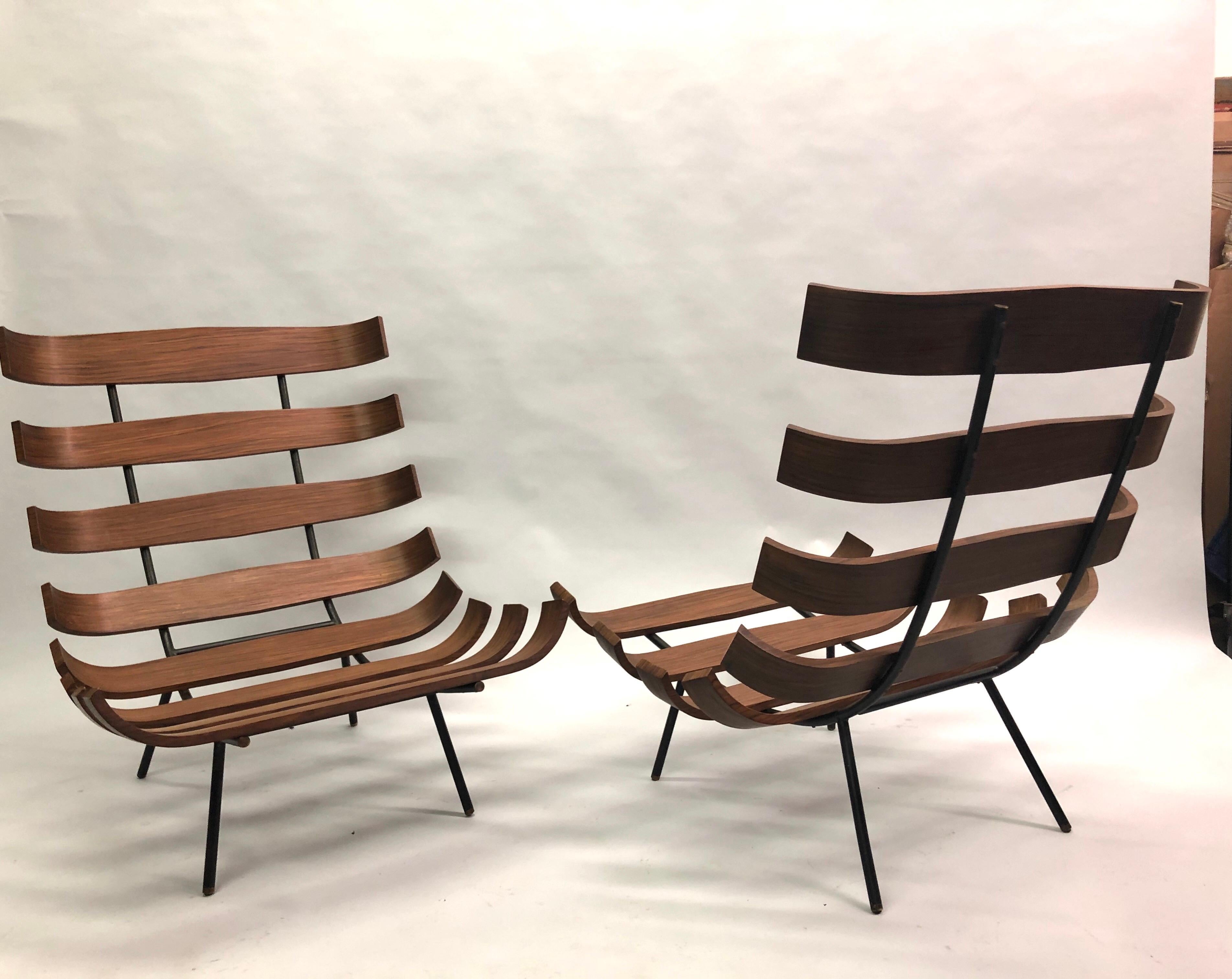 20th Century Pair of Brazilian 'Costela' Lounge Chairs by Carlo Hauner & Martin Eisler, 1954