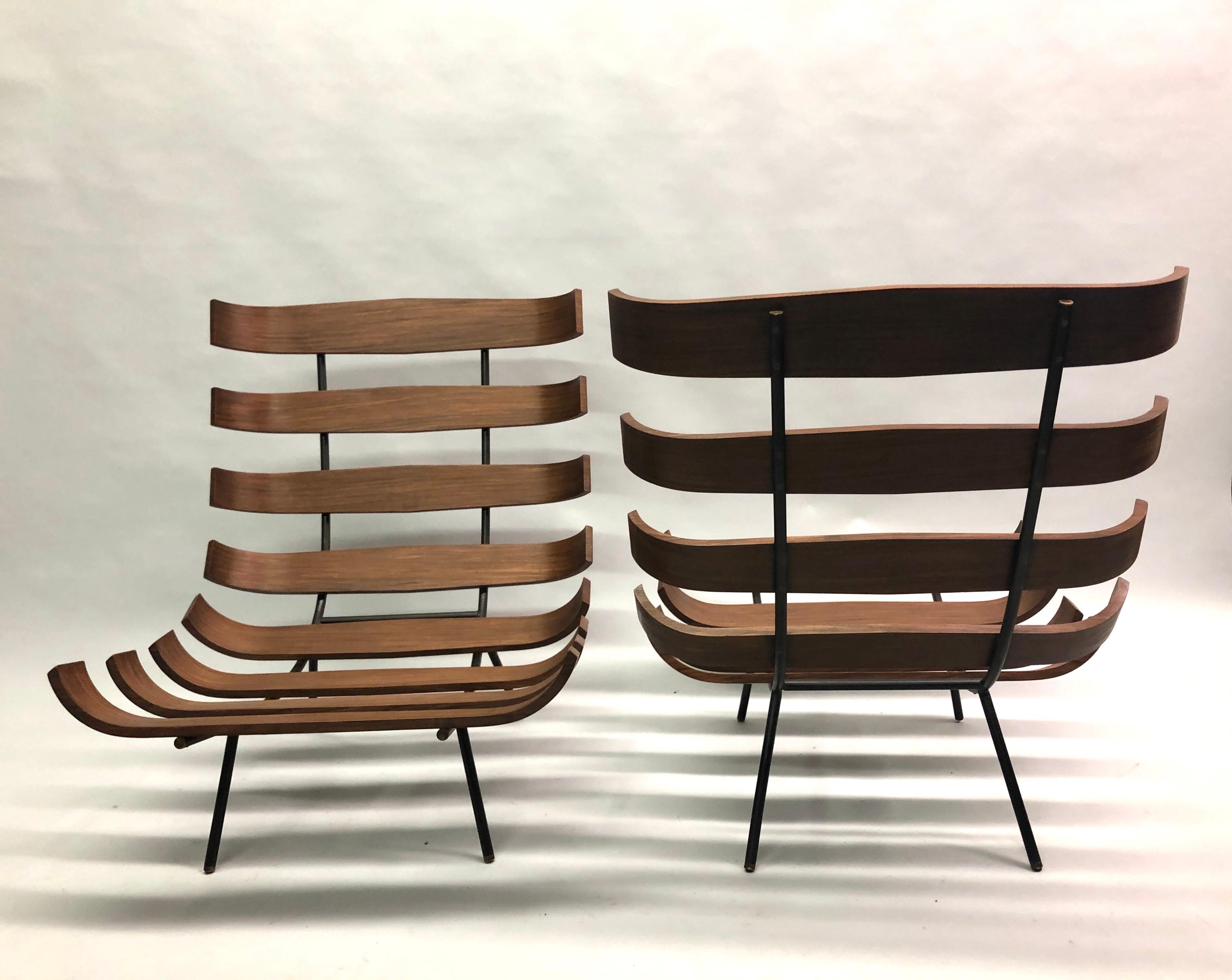 Pair of Brazilian 'Costela' Lounge Chairs by Carlo Hauner & Martin Eisler, 1954 1