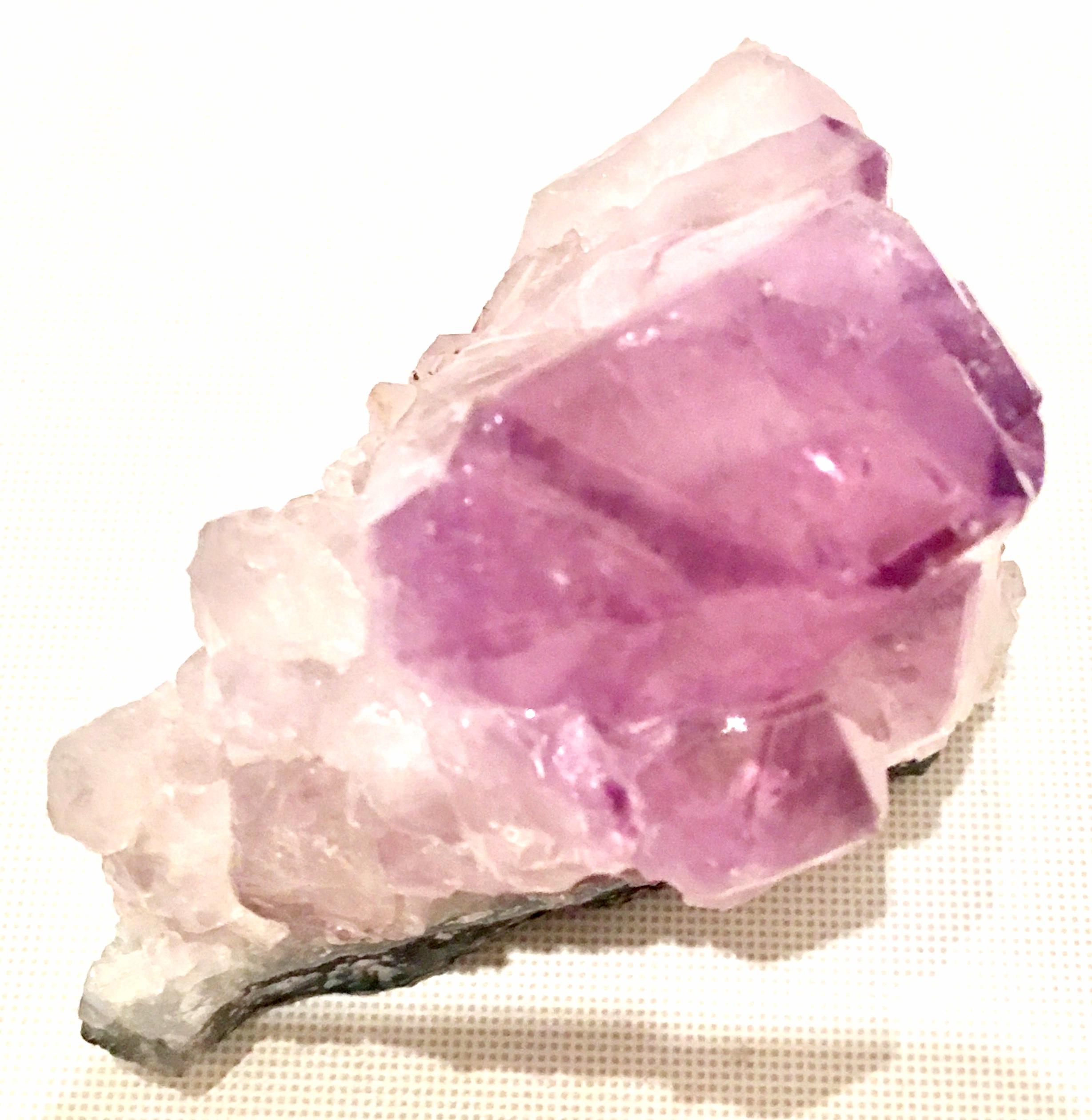 20th Century Pair of Brazilian Crystal Geode Amethyst Specimens In Good Condition For Sale In West Palm Beach, FL