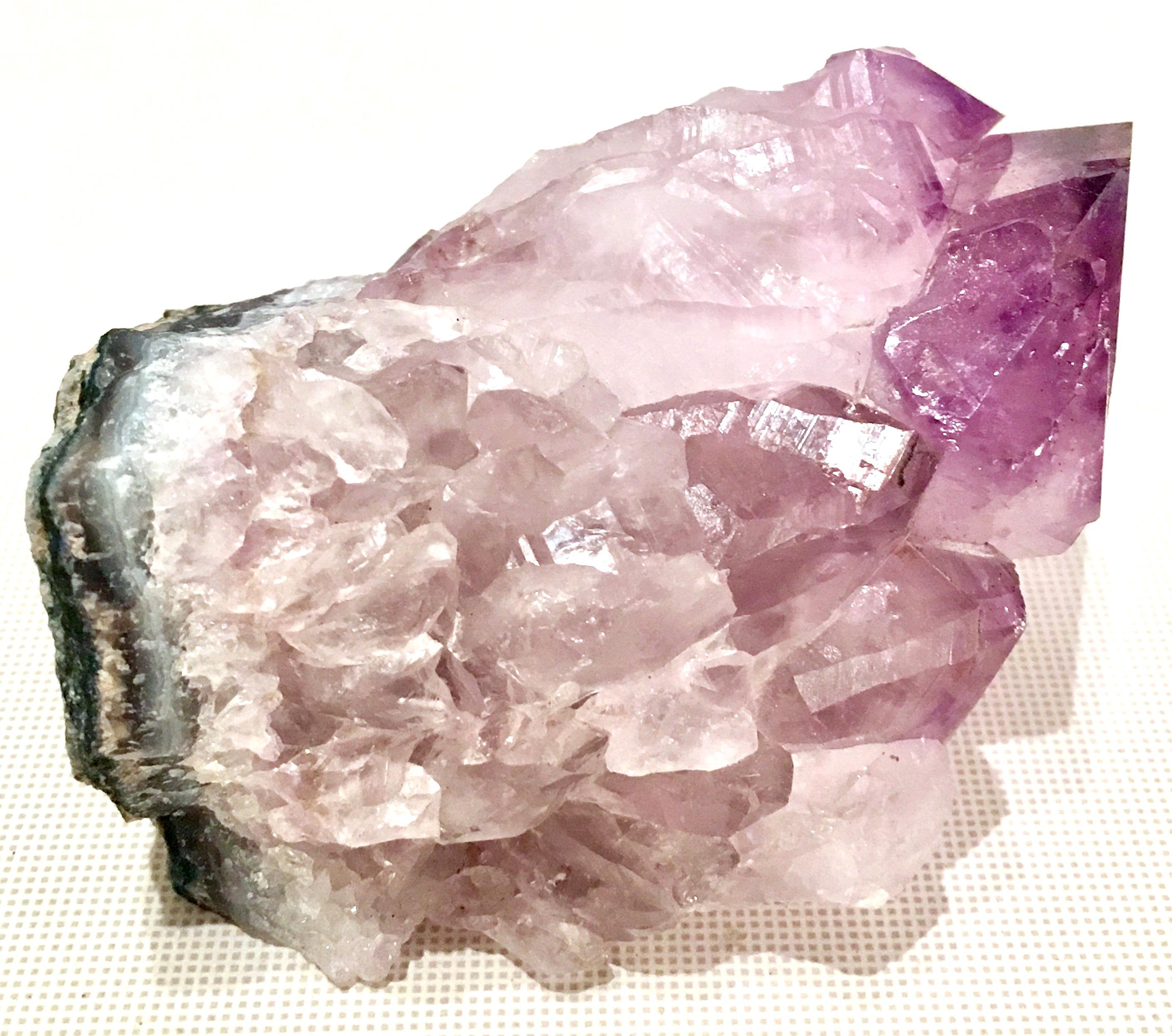 20th Century Pair of Brazilian Crystal Geode Amethyst Specimens For Sale 3
