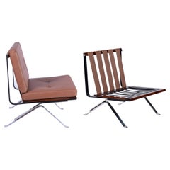 Pair of Brazilian Lounge Chairs by Móveis Novo Rumo, 1970s