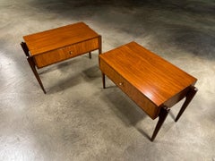 Pair of Brazilian Mid-Century Nightstands in Caviúna Wood, Brazil, 1950s