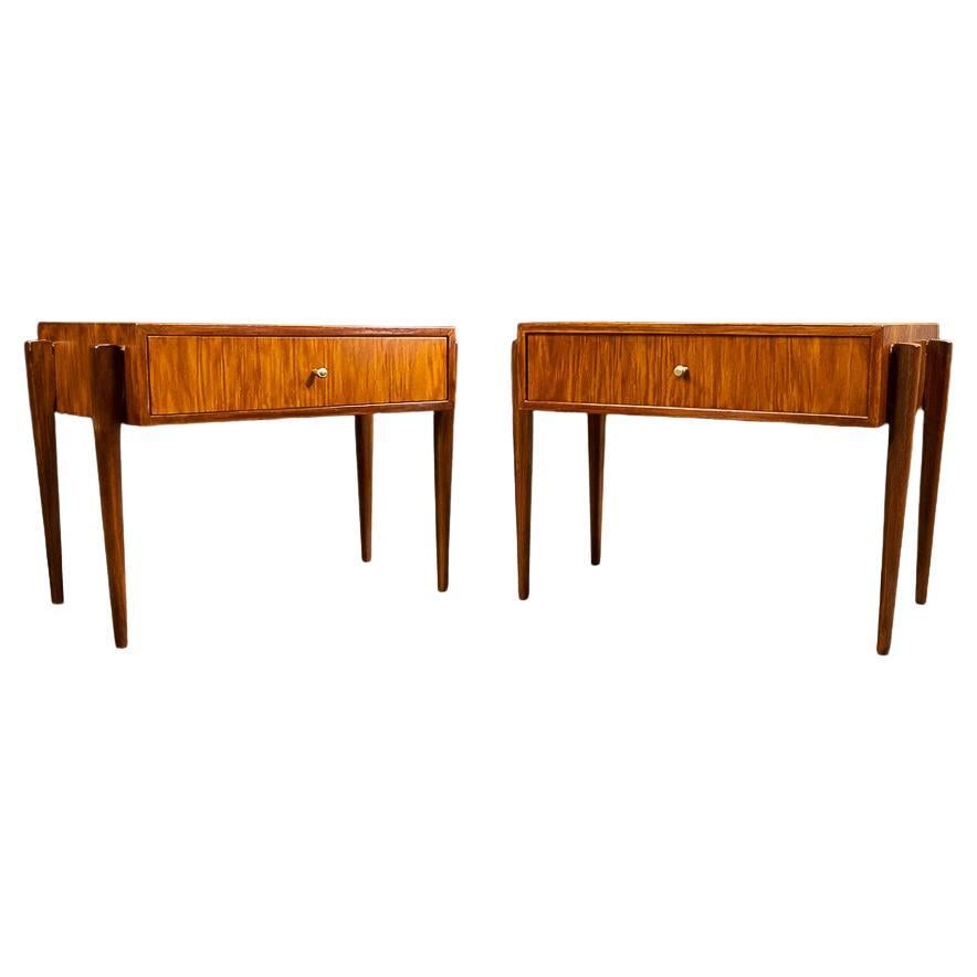 Pair of Brazilian Mid-Century Nightstands in Caviúna Wood, Brazil, 1950s