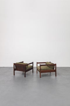 Pair of Brazilian Midcentury Rosewood Armchairs by Celina Decorações, 1960s