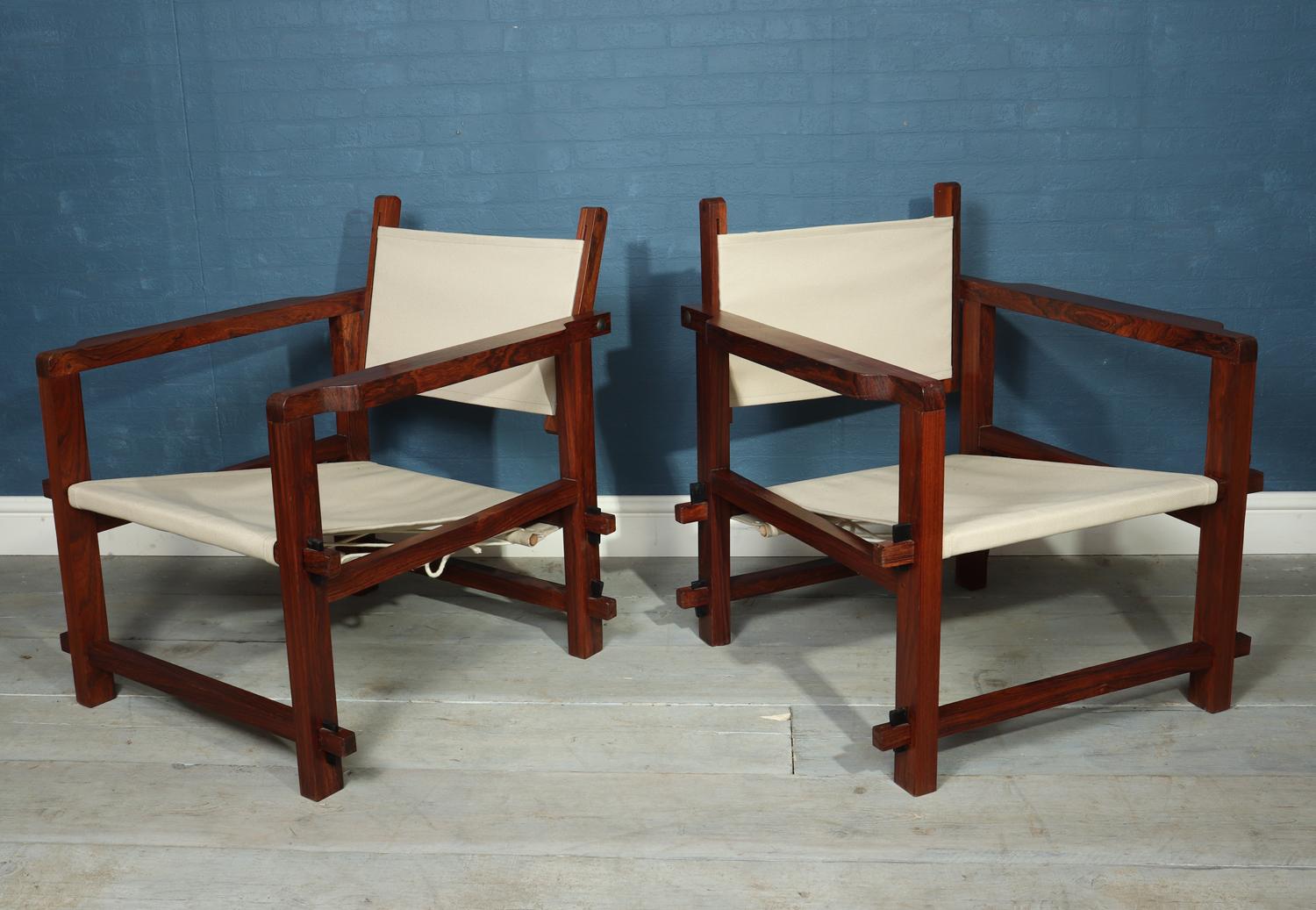 Mid-Century Modern Pair of Brazilian Midcentury Sling Chairs
