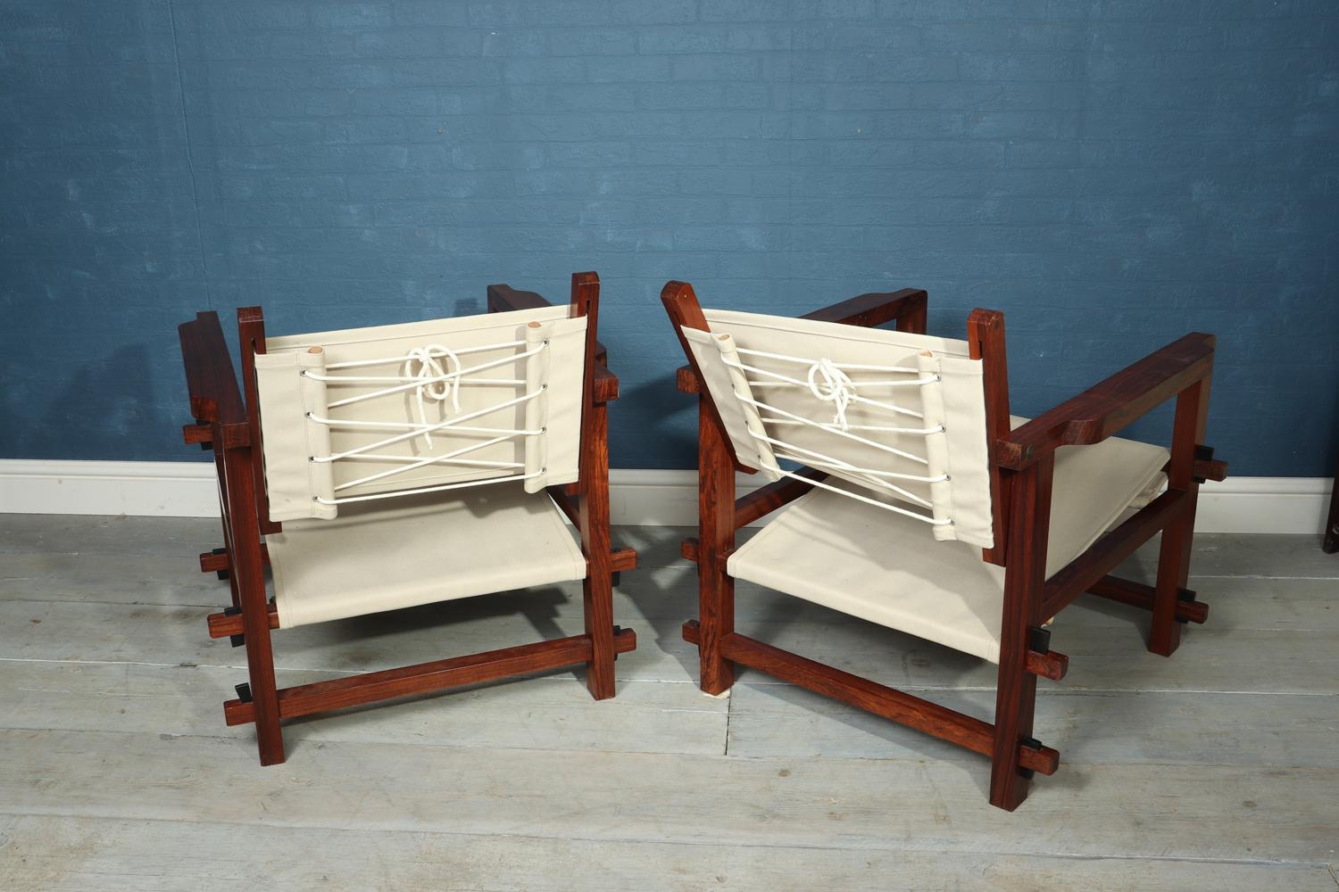Mid-20th Century Pair of Brazilian Midcentury Sling Chairs