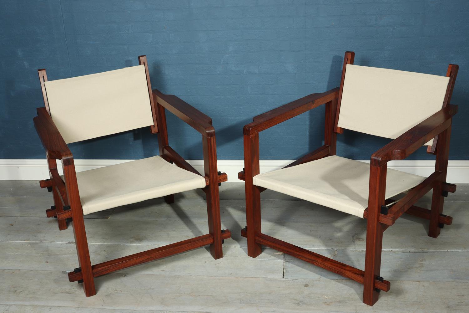 Pair of Brazilian Midcentury Sling Chairs 2