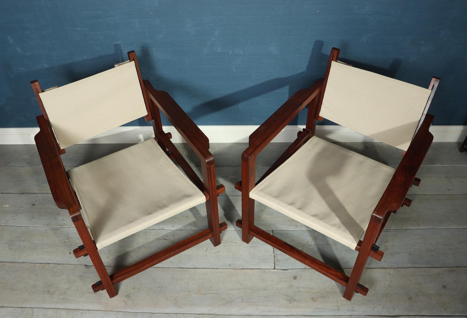 Pair of Brazilian Midcentury Sling Chairs 3