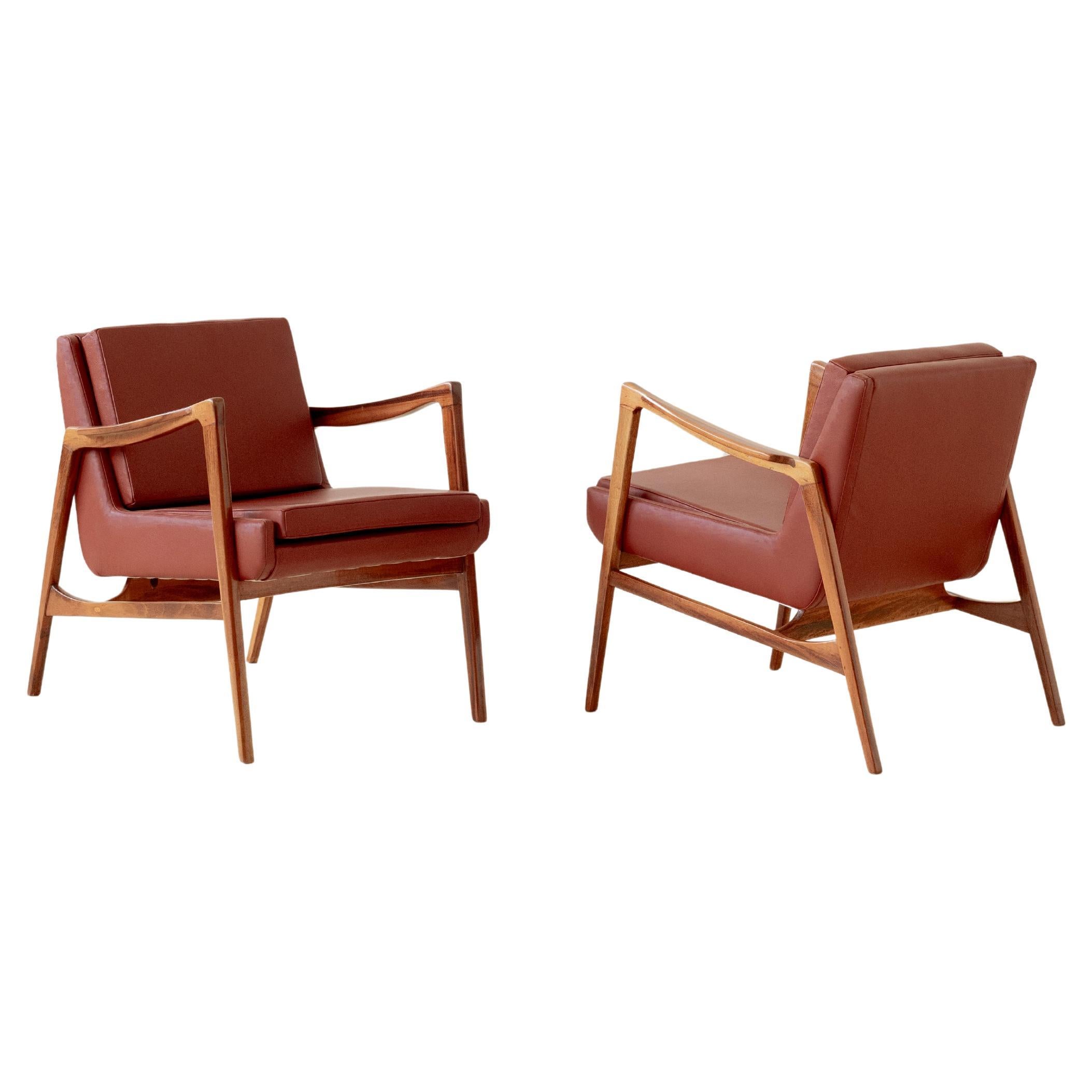 Pair of Brazilian Midcentury Modern Armchairs, Unknown Designer, 1960s