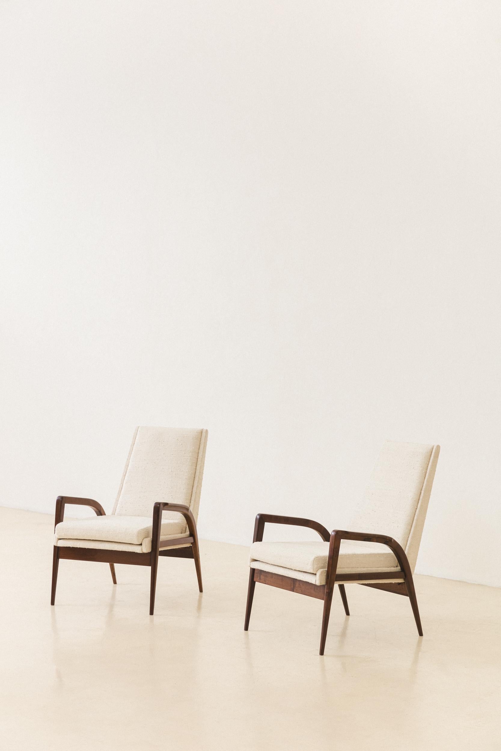 Pair of Brazilian Midcentury Modern Armchairs, Unknown Designer, 1960s