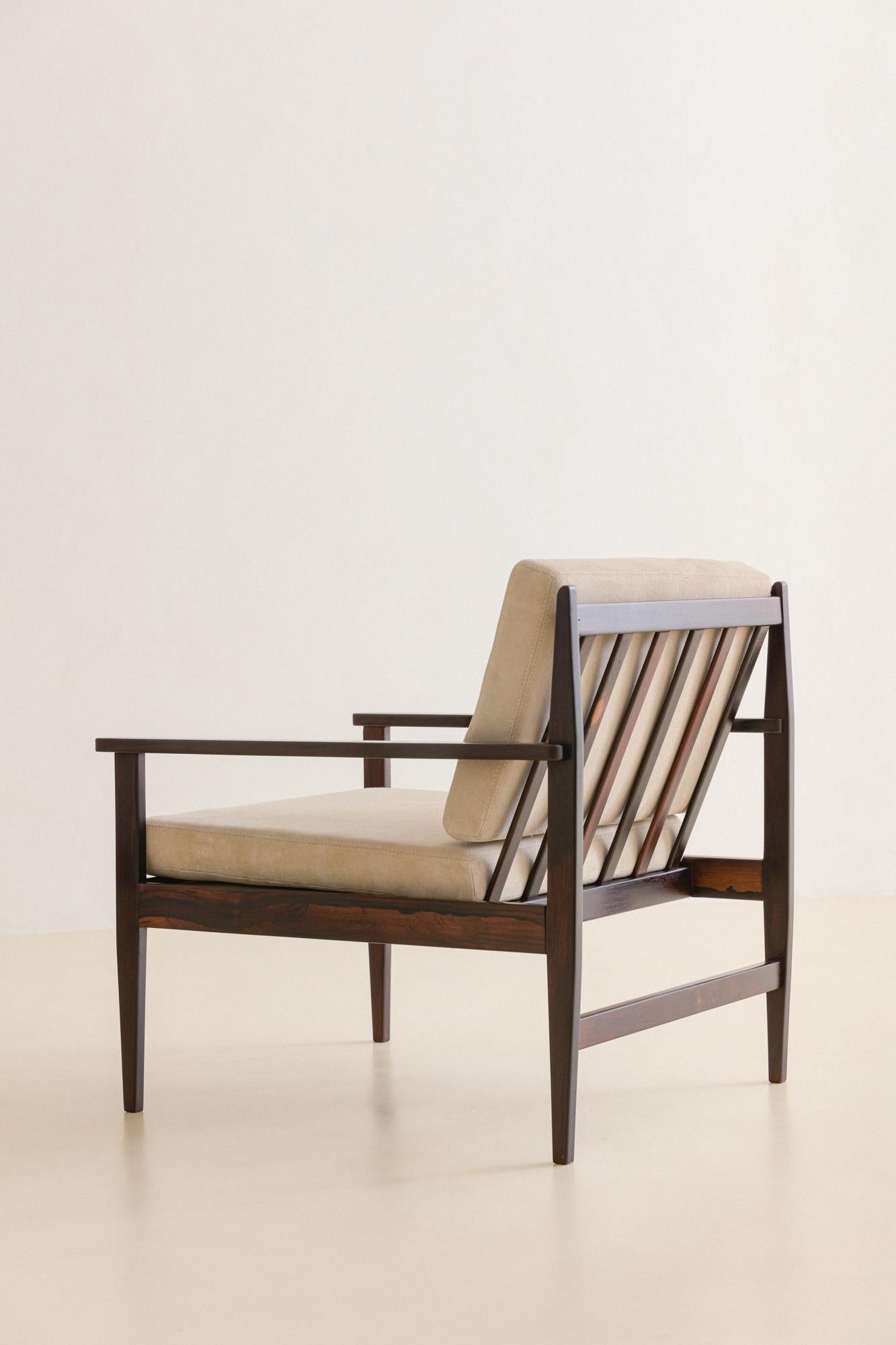 Pair of Brazilian Midcentury Rosewood Armchairs by Celina Decorações, 1960s 3