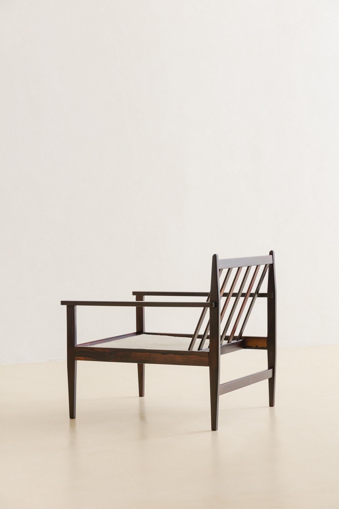 Pair of Brazilian Midcentury Rosewood Armchairs by Celina Decorações, 1960s 4