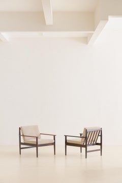 Pair of Brazilian Midcentury Rosewood Armchairs by Celina Decorações, 1960s