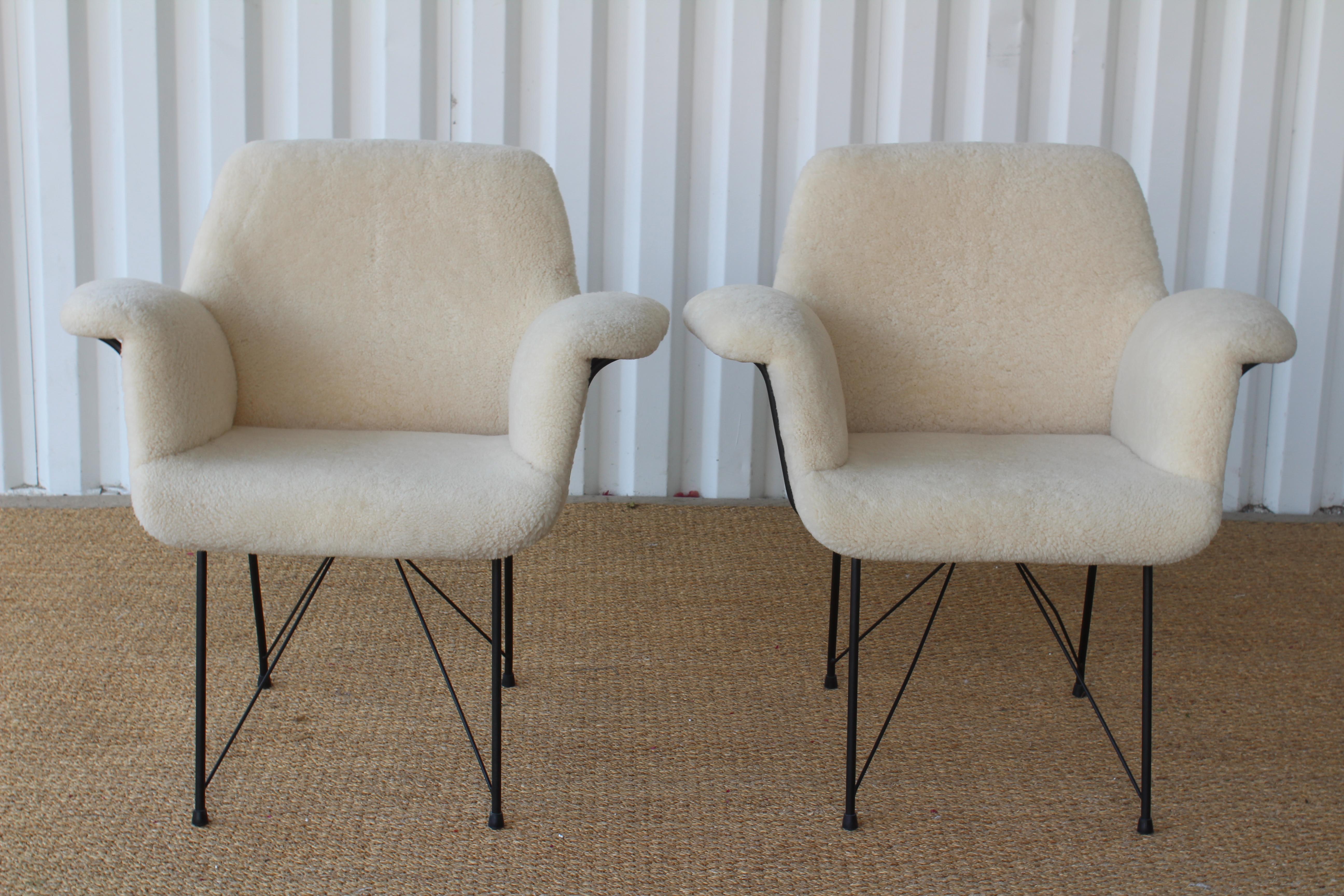 Mid-Century Modern Pair of Brazilian Modern Chairs by Carlo Hauner and Martin Eisler, 1955