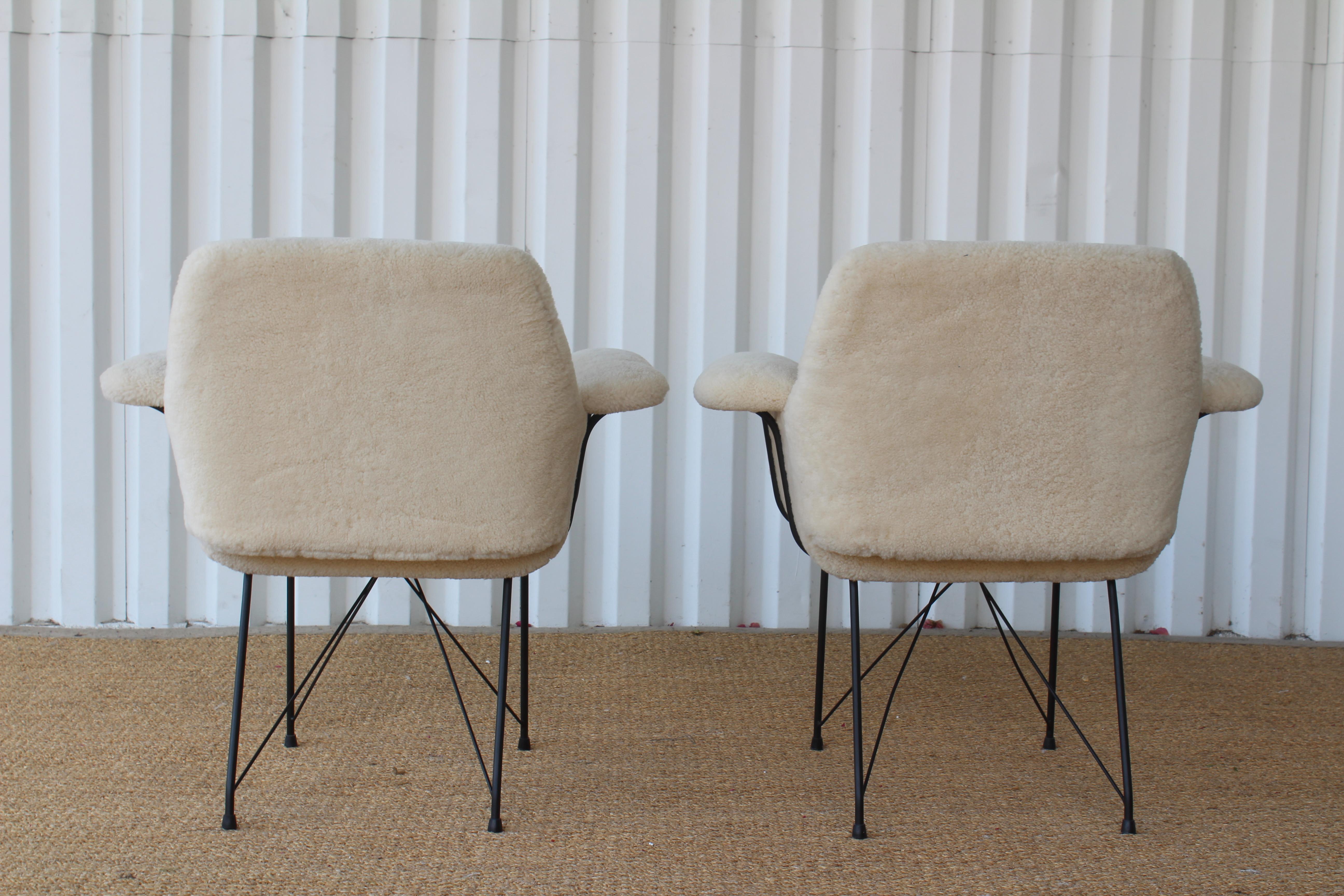 Mid-20th Century Pair of Brazilian Modern Chairs by Carlo Hauner and Martin Eisler, 1955