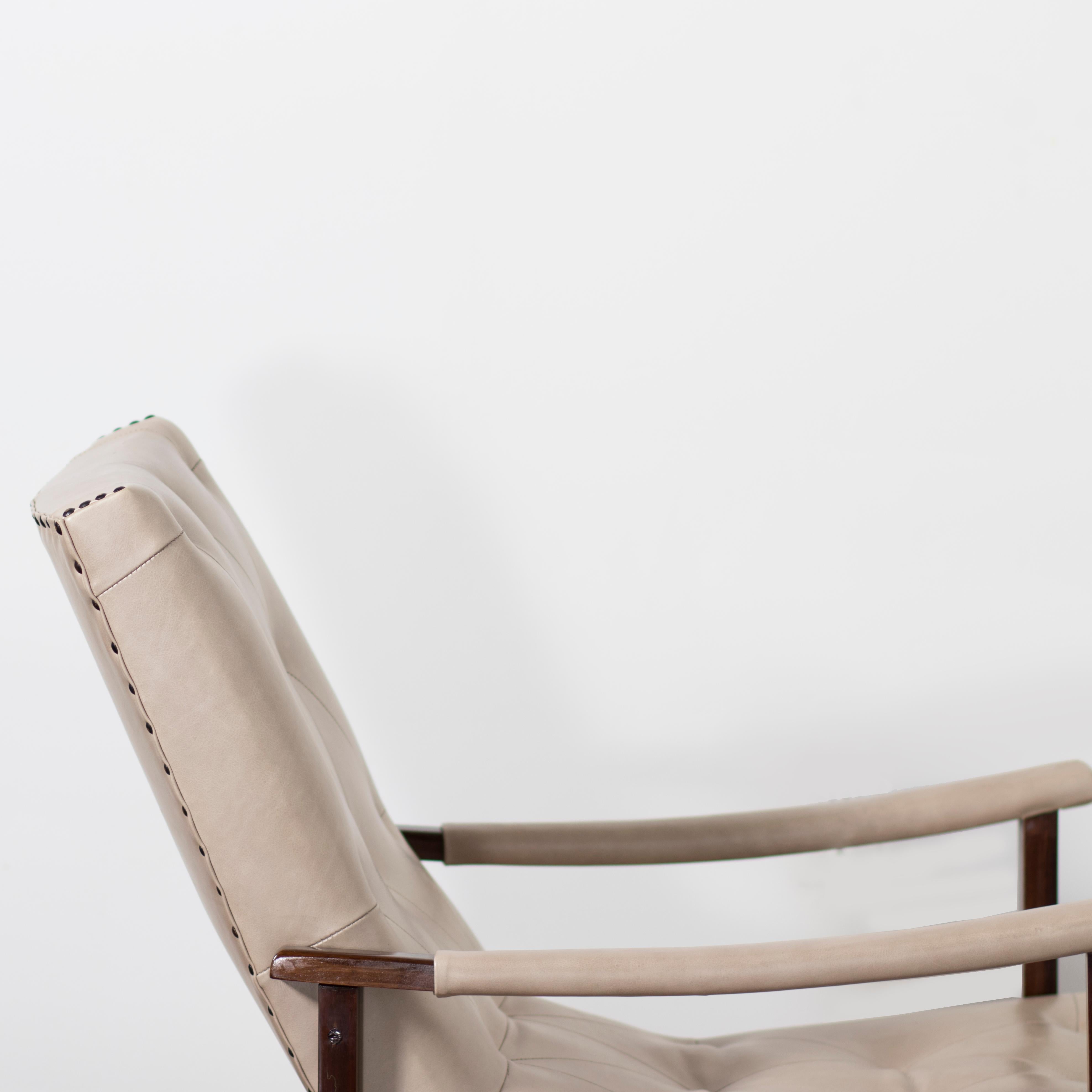 Moderne Sessel aus brasilianischem Palisanderholz von Gelli, ca. 1950er Jahre, Paar im Angebot 3