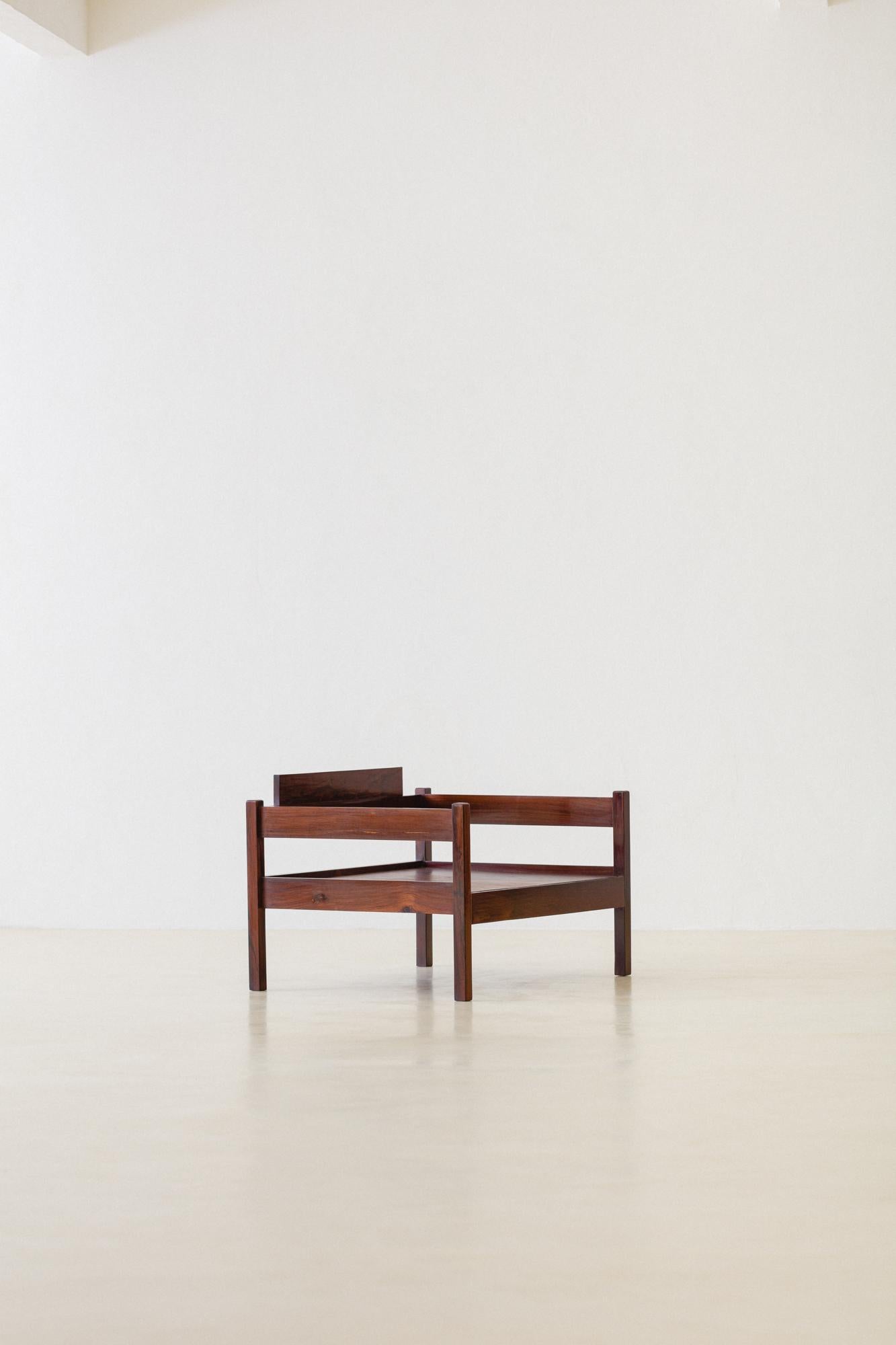 Pair of Brazilian Rosewood Armchairs with Ottomans by Celina Decorações, 1960s For Sale 6